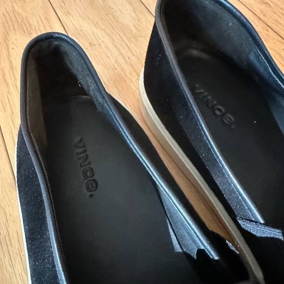 Vince Women's Preston Black Suede Slip-On Shoes size 10 very little wear - Picture 5 of 5